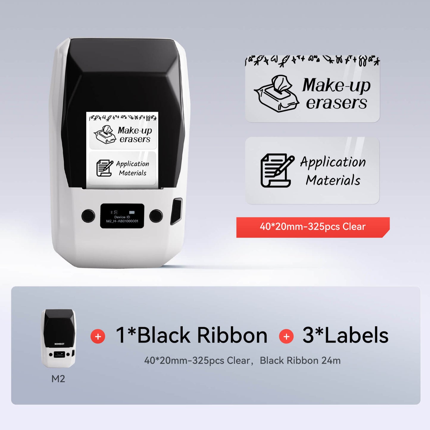 NIIMBOT M2 Thermal Transfer Label Maker Machine - 300DPI Bluetooth Handheld Label Printer for Office, Home & Small Business