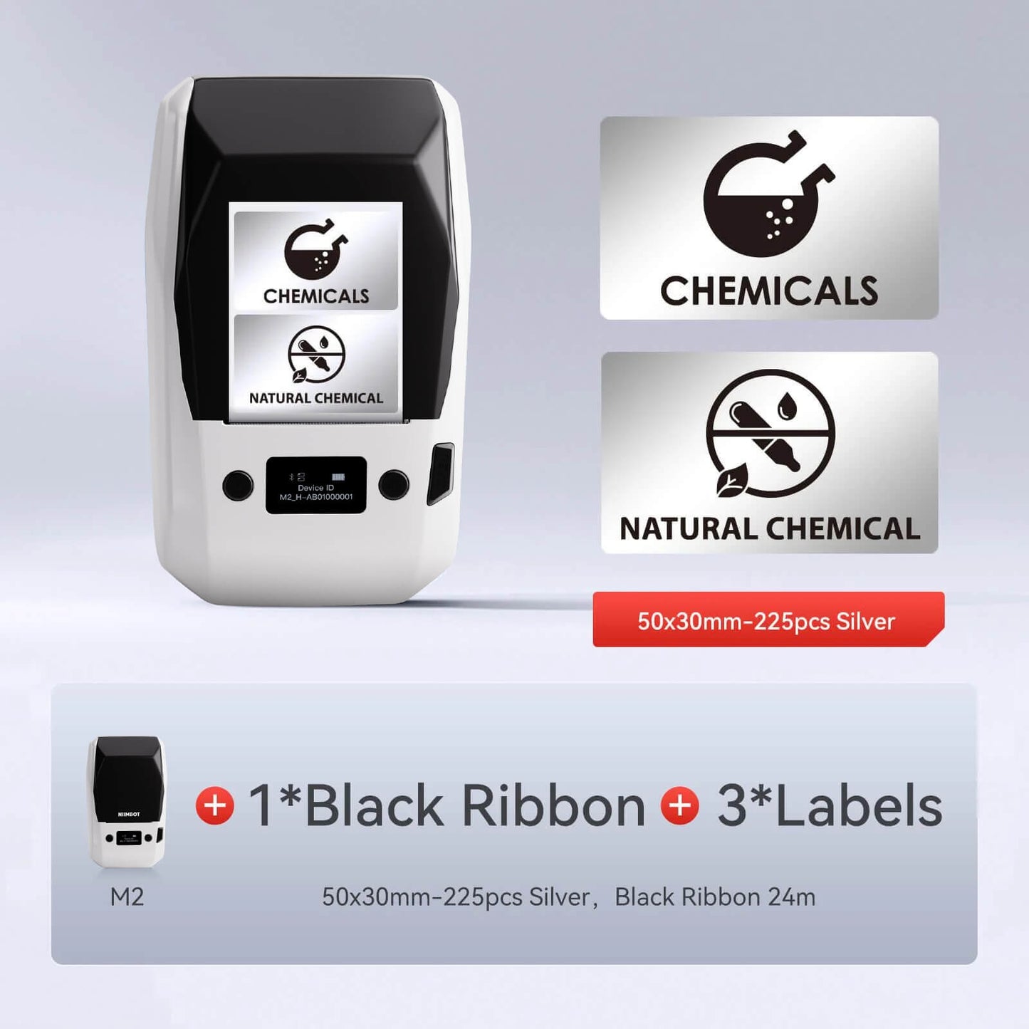 NIIMBOT M2 Thermal Transfer Label Maker Machine - 300DPI Bluetooth Handheld Label Printer for Office, Home & Small Business