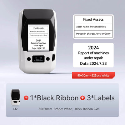Niimbot M2 With 1 Black Ribbon 3 50x30mm Labels White