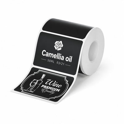 NIIMBOT M2/M3 50×30mm matte black thermal printer labels, 225 pcs