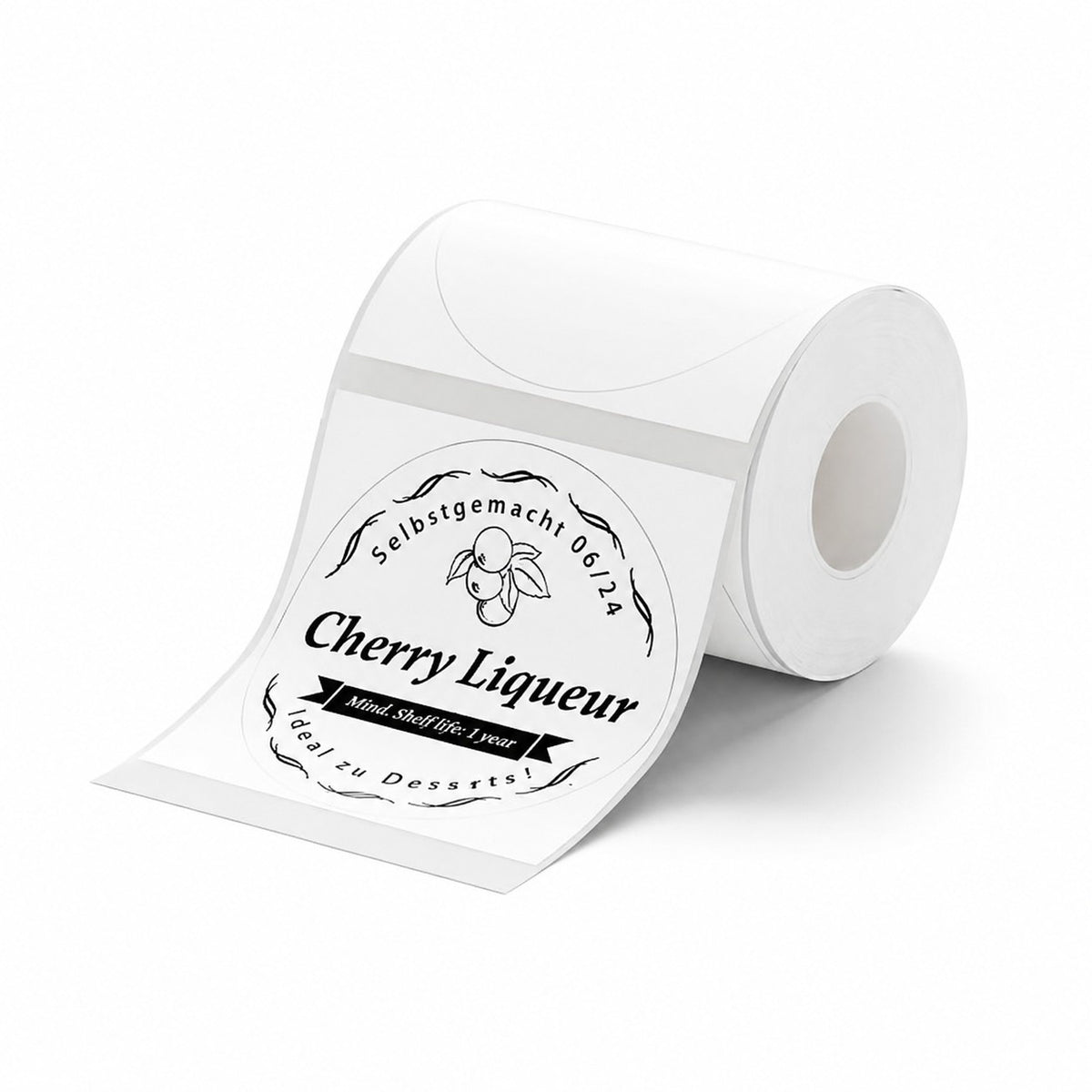 NIIMBOT M2/M3 50×50mm round white thermal printer labels, 140 pcs