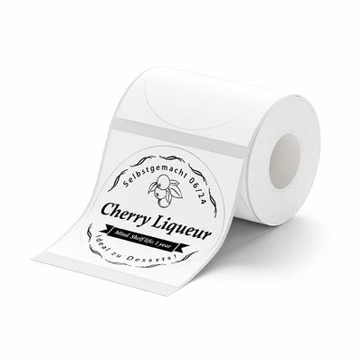 NIIMBOT M2/M3 50×50mm round white thermal printer labels, 140 pcs