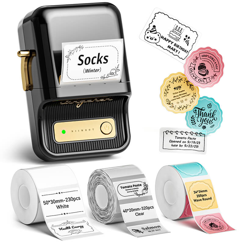 NIIMBOT B21 Pro All-in-One Label Maker — 2" 300DPI Bluetooth Printer for Home, Pantry & Small Business