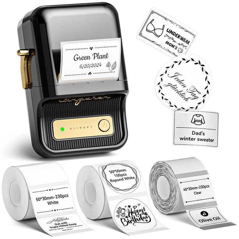 NIIMBOT B21 Pro All-in-One Label Maker — 2" 300DPI Bluetooth Printer for Home, Pantry & Small Business