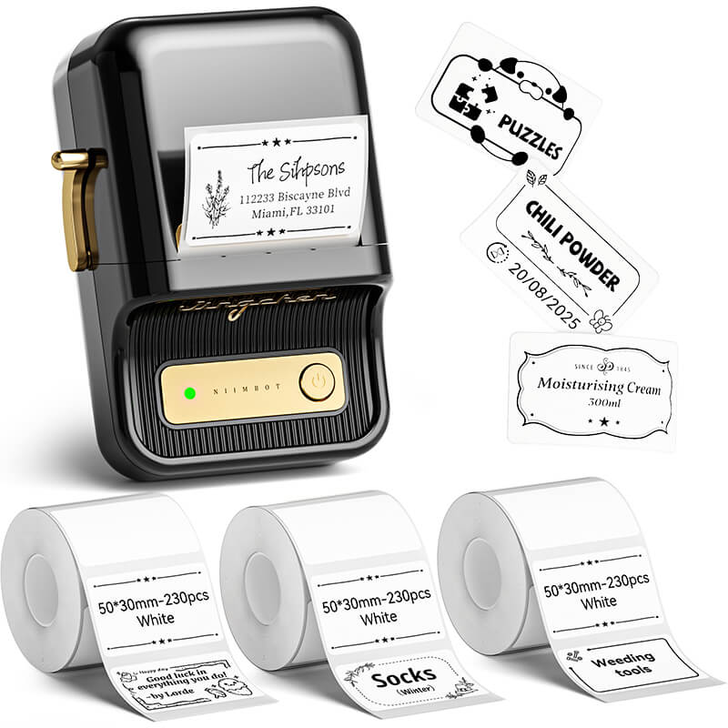 NIIMBOT B21 Pro All-in-One Label Maker — 2" 300DPI Bluetooth Printer for Home, Pantry & Small Business
