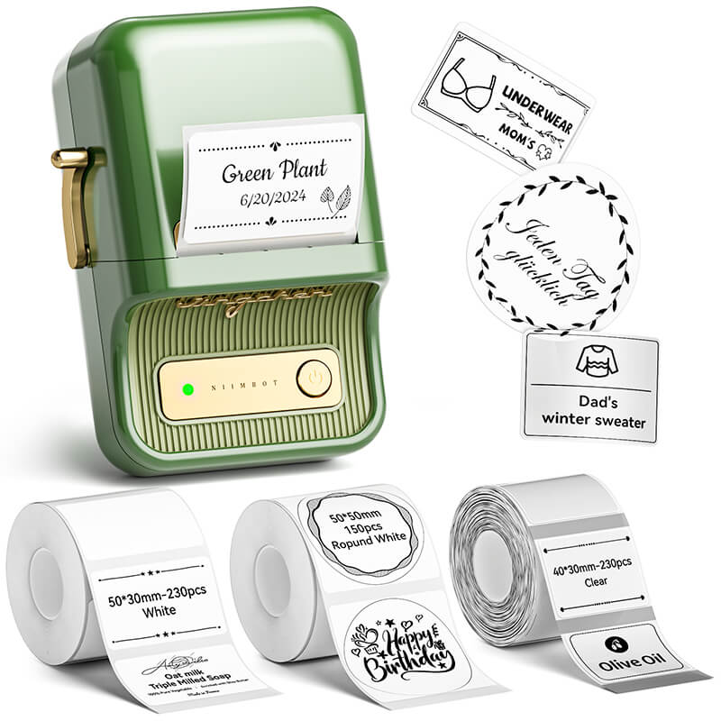 NIIMBOT B21 Pro All-in-One Label Maker — 2" 300DPI Bluetooth Printer for Home, Pantry & Small Business