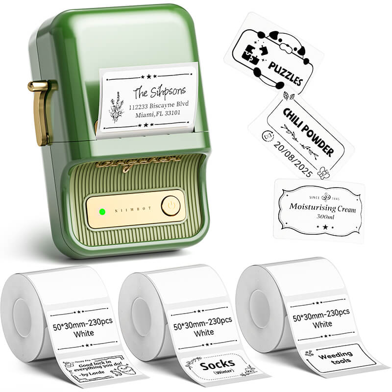 NIIMBOT B21 Pro All-in-One Label Maker — 2" 300DPI Bluetooth Printer for Home, Pantry & Small Business