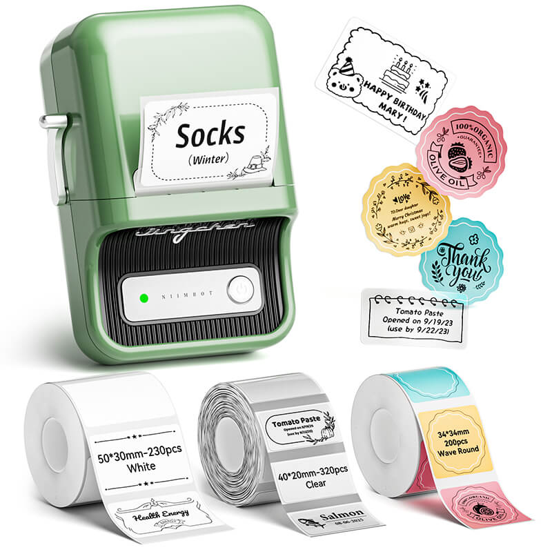 NIIMBOT B21 Pro All-in-One Label Maker — 2" 300DPI Bluetooth Printer for Home, Pantry & Small Business