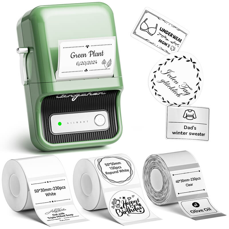 NIIMBOT B21 Pro All-in-One Label Maker — 2" 300DPI Bluetooth Printer for Home, Pantry & Small Business