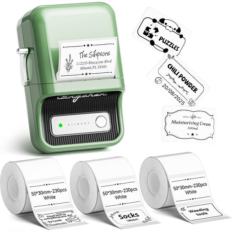 NIIMBOT B21 Pro All-in-One Label Maker — 2" 300DPI Bluetooth Printer for Home, Pantry & Small Business