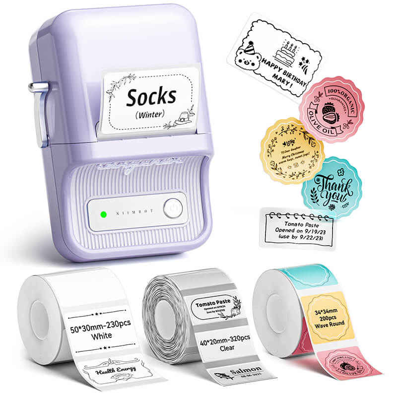 NIIMBOT B21 Pro All-in-One Label Maker — 2" 300DPI Bluetooth Printer for Home, Pantry & Small Business