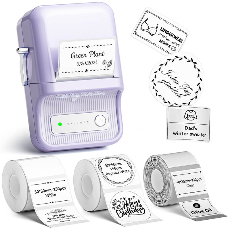 NIIMBOT B21 Pro All-in-One Label Maker — 2" 300DPI Bluetooth Printer for Home, Pantry & Small Business
