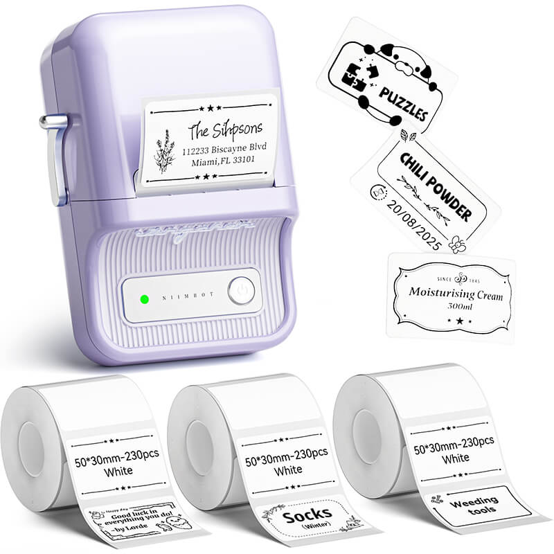 NIIMBOT B21 Pro All-in-One Label Maker — 2" 300DPI Bluetooth Printer for Home, Pantry & Small Business