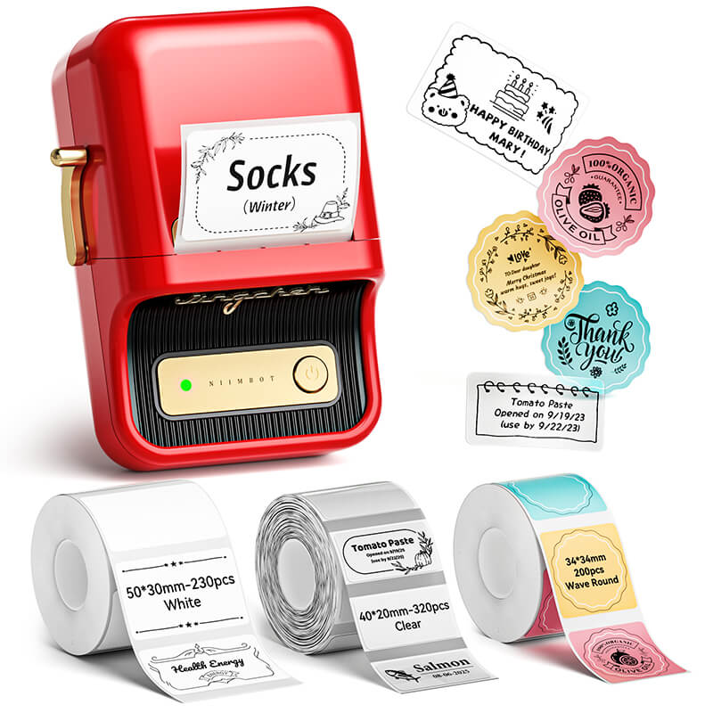 NIIMBOT B21 Pro All-in-One Label Maker — 2" 300DPI Bluetooth Printer for Home, Pantry & Small Business