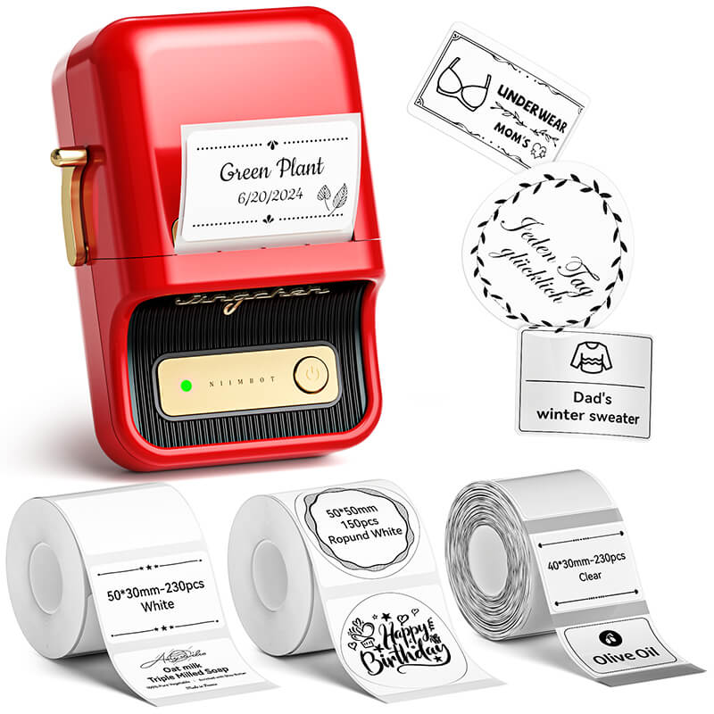NIIMBOT B21 Pro All-in-One Label Maker — 2" 300DPI Bluetooth Printer for Home, Pantry & Small Business