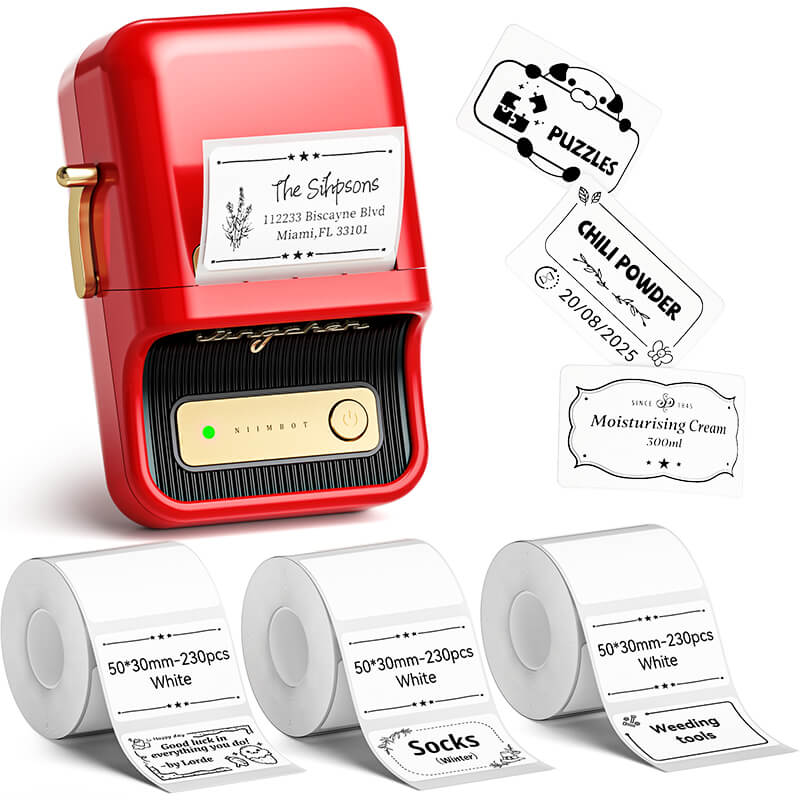 NIIMBOT B21 Pro All-in-One Label Maker — 2" 300DPI Bluetooth Printer for Home, Pantry & Small Business