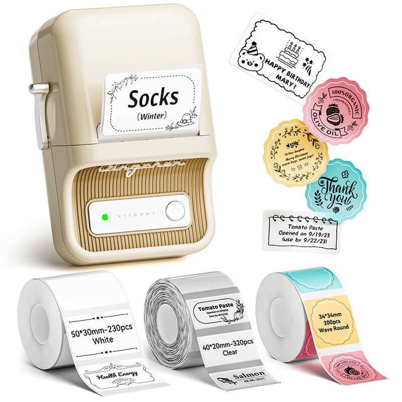 NIIMBOT B21 Pro All-in-One Label Maker — 2" 300DPI Bluetooth Printer for Home, Pantry & Small Business