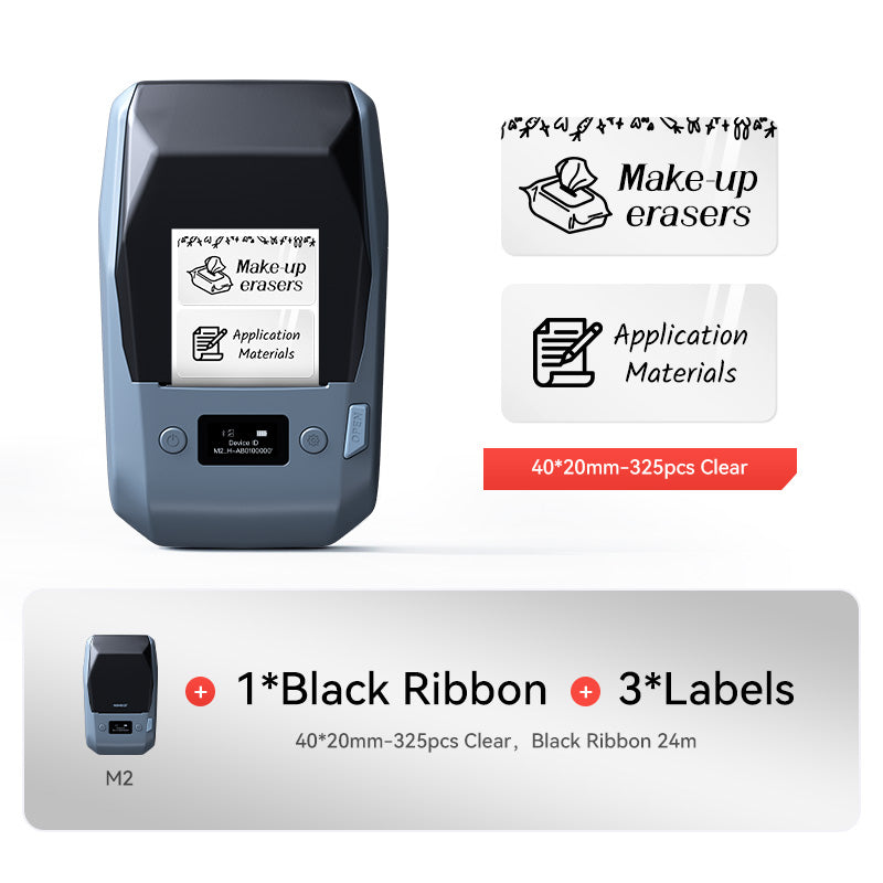 NIIMBOT M2 Thermal Transfer Label Maker Machine - 300DPI Bluetooth Handheld Label Printer for Office, Home & Small Business