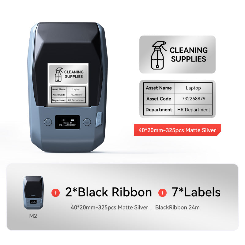 NIIMBOT M2 Thermal Transfer Label Maker Machine - 300DPI Bluetooth Handheld Label Printer for Office, Home & Small Business