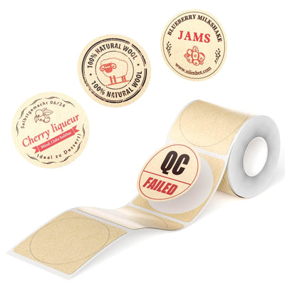 niimbot round kraft paper thermal labels